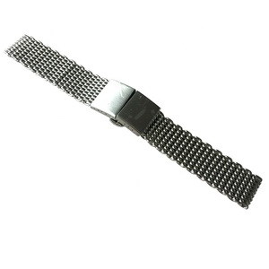 Nuevo diferente 18 20 22 24mm personalizado 316L 304 acero inoxidable de alta calidad Cool <span class=keywords><strong>Shark</strong></span> correa de reloj de malla Flexible fabricación - Product Image 5