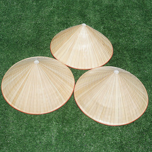 Sombrero Coolie de Bambú Asiático, Sombrero de Paja Tejido Japonés, Sombrero de Granjero Vietnamita - Product Image 3