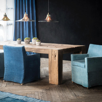 Table rectangulaire en bois de salle à manger d'intérieur en bois de meubles modernes minimalistes et rétro en bois massif