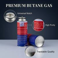 Bouteille de gaz butane portable 220g en gros, cartouche de carburant haute pureté pour réchaud de camping extérieur, recharge de chalumeau de cuisine