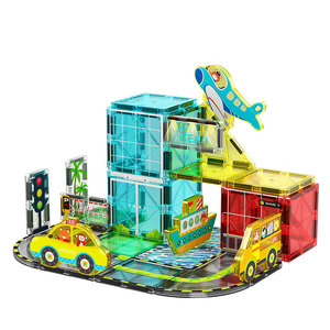 MAG-PARADISE 32 pièces, tuiles magnétiques sur le thème de la glace arctique, blocs de construction Ours polaire et Phoque, <span class=keywords><strong>jouet</strong></span> STEM Château de glace pour enfants 3+ - Product Image 6