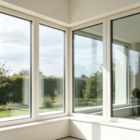 Fenêtre fixe en aluminium à rupture de pont thermique sur mesure de haute qualité, à faible émissivité pour projets hôteliers de luxe