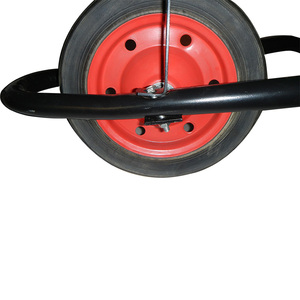 Wb3800 भारी शुल्क व्हीलबारो धातु ट्रे 100 किलोग्राम भार क्षमता के साथ 13 "x 3" ठोस पहिया - Product Image 6