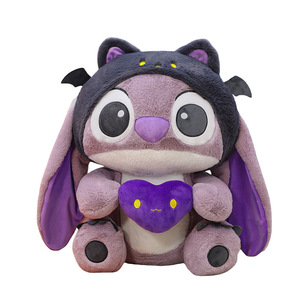 Peluche grande e simpatico più venduto, peluche <span class=keywords><strong>Stitch</strong></span> a tema oscuro, simpatico cuscino <span class=keywords><strong>Stitch</strong></span>, portachiavi in peluche per compleanno - Product Image 5