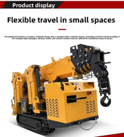 Livraison rapide, grue araignée de 2 tonnes, 4,7 mètres, grue araignée électrique, mini grue araignée, prix bas