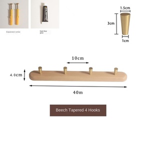 ที่แขวนประตูทางเข้าติดผนังที่แขวนตกแต่งตะขอแขวนไม้จริง - Product Image 6