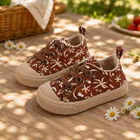 EDUBA Nouveauté Chaussures de marche antidérapantes en toile pour enfants en rose et vert pour garçons et filles