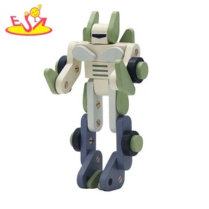 Набор роботов для сборки стволов-Обучающие деревянные сборочные блоки для творческих детей W03B132 - Product Image 1