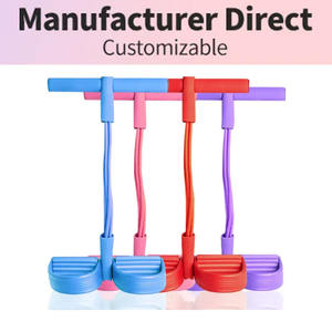 घर के जिम प्रशिक्षण थोक पैक के लिए टेपे सामग्री उच्च लोचदार 4-ट्यूब कसरत सेट - Product Image 5