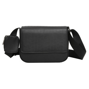 Nuova Borsa a Tracolla da Uomo in Pelle PU alla Moda, Borsa Messenger Casual Quadrata con <span class=keywords><strong>Portamonete</strong></span> - Product Image 1