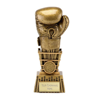 Weivista Gant de boxe Statue en résine Trophée de boxe en bronze antique