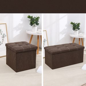 Banc de rangement pliable robuste en gros, tabouret à chaussures minimaliste en lin et boîte de rangement pour la maison en vrac - Product Image 5
