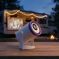 Projecteur portable mini Android 14 JUNUO YouTube Netflix 720P 4K, prend en charge 200 Ansi Lumens, courte focale