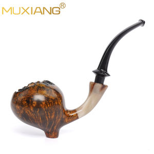 MUXIANG Handmade Big Bent Round <strong>Cutty</strong> Tobacco Pipe 3mm Air Channel Smoking Pipe - Product Image 6