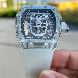 Luxury Crystal Case <b>Skeleton</b> Movement Sporty Casual Business Ready Water Resistant Men's <b>Automatic</b> Mechanical <b>Watch</b> - Product Image 4