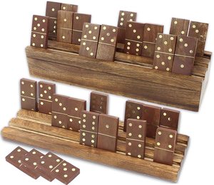 Dominos Set for Adults Classic Board Games Double 6 Dominoes Family Games for <b>Kids</b> and Adults with Wood Case - Product Image 1