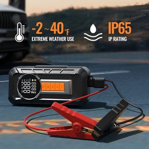 Démarreur numérique avec gonfleur de pneus et moniteur de pression des pneus, matériau ABS, pression maximale de 150 psi pour véhicules et motos - Product Image 4