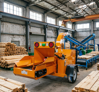 Broyeur de bois 5TPH à performance fiable avec port de contrôle de la poussière pour environnement d'atelier intérieur