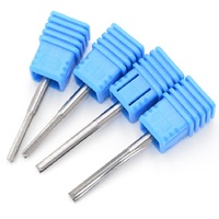 3.175*22 fraise en bout à fente droite à deux cannelures CNC outils de coupe à deux dimensions mèche de routeur