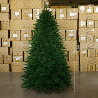 Luxuriöser Künstlicher Weihnachtsbaum aus Reinem PE 1,5m-2,4m Vollzweigig Vorbeleuchtet mit LED-Lichtern Stehender Kieferbaum für Heim- und Feiertagsdekoration