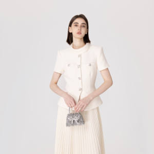 Robe jupe en tweed patchwork de style mille or, de haute qualité, nouvelle collection printemps 2026, S~P - Product Image 3