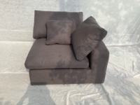 Vente en gros ensemble de canapés sectionnels en tissu turquoise meubles de maison rembourrés de luxe légers en forme de fantaisie en «L»