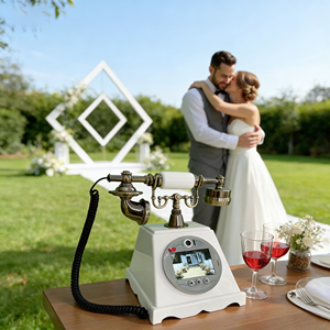Retro Video <strong>Guest</strong> <strong>Book</strong> , Corded Phone <strong>with</strong> <strong>Photo</strong> Function , New Arrival <strong>Wedding</strong> <strong>Guest</strong> Video Message &amp; Blessing Recorder - Product Image 4