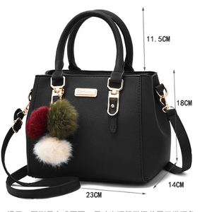 Bolso de Mano Vintage de Cuero PU para Mujer, Bolso de Hombro Tipo Boston con Borla de Peluche, Bolso Cruzado - Product Image 6