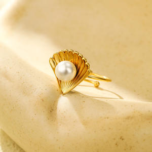 แหวนไทเทเนียมประดับมุกสไตล์ยุโรปและอเมริกาล่าสุด ทันสมัย หรูหรา และใช้งานได้หลากหลาย - Product Image 2