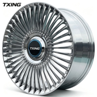 Jantes de course personnalisées en alliage 6061-T6 pour Mercedes-Benz, 19-24 pouces, 5x112, avec capuchons flottants, polies, forgées, état neuf