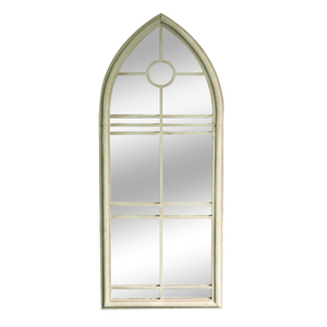 <span class=keywords><strong>Grand</strong></span> <span class=keywords><strong>miroir</strong></span> <span class=keywords><strong>mural</strong></span> décoratif en métal avec cadre en forme de panneau de fenêtre cintrée <span class=keywords><strong>pour</strong></span> jardin et <span class=keywords><strong>couloir</strong></span> - Product Image 3