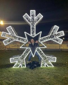 3d <b>Led</b> Snowflake Motif Christmas Outdoor Ip65 Rated <b>Shopping</b> Mall Decorations <b>Lights</b> - Product Image 1