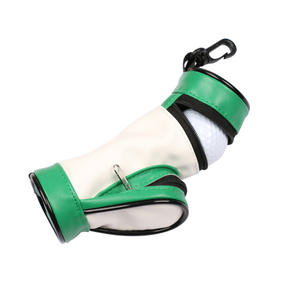 Factory Direct Wholesale Colorful PU <b>Golf</b> <b>Ball</b> and Tee Pouch Set with Carabiner Clip <b>Golf</b> Accessories Bag - Product Image 4
