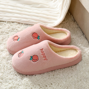 Zapatillas de Casa para Mujer, Cálidas, de Felpa, para Primavera y Otoño, con Flores, de Algodón Suave - Product Image 4