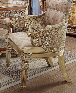 หรูหราแกะสลักบ้านห้องรับประทานอาหารเฟอร์นิเจอร์คลาสสิก Royal เก้าอี้ Lion Armchair - Product Image 2