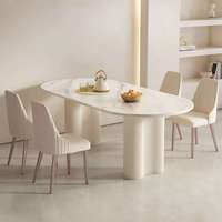 Ensemble table et chaises de salle à manger modernes en ardoise, pieds en métal, plateau en quartz, extensible, 6 places, meubles pour la maison, appartement, villa, hôtel