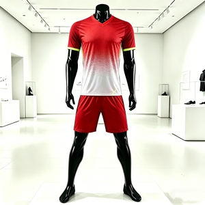 Nueva Camiseta de Fútbol Personalizada con Diseño Rojo y Blanco 2026, Camiseta Deportiva Transpirable de Secado Rápido <span class=keywords><strong>para</strong></span> Equipos - Product Image 1