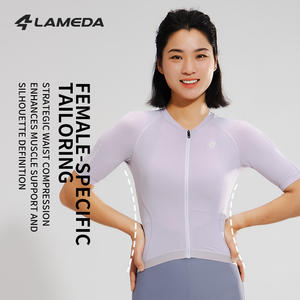 LAMEDA 定制女式骑行服短袖骑行服高弹力修身版型 - Product Image 2