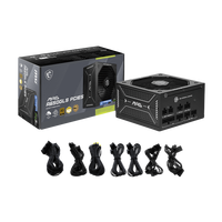 MSI MAG A650GLS PCIE5 ATX3.0 Modular penuh 80 PLUS Emas ATX 3.1 & PCIe 5.1 Psu kebisingan rendah untuk Psu Desktop Pc asli
