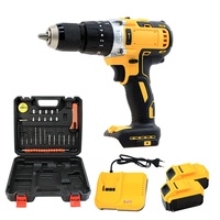 Moteur sans balais 21V, mandrin de 13 mm, double vitesse, couple réglable 25+3, perceuse à percussion multifonctionnelle sans balais haute puissance
