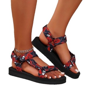 Sandalias planas de cuero PU para mujer, ligeras, de verano, con punta abierta, suela de goma, diseño moderno. - Product Image 3