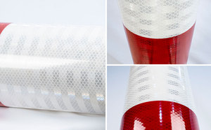 Cao phản xạ Kim Cương nghiêng sọc phản chiếu tấm tùy chỉnh quảng cáo lăng trụ băng có thể in băng phản chiếu - Product Image 3