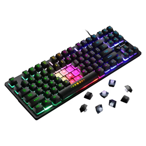 Clavier de jeu lumineux de haute qualité à 87 touches, avec caractères Eat Chicken, sensation mécanique, pour ordinateur portable et de bureau, clavier de jeu Esports - Product Image 2