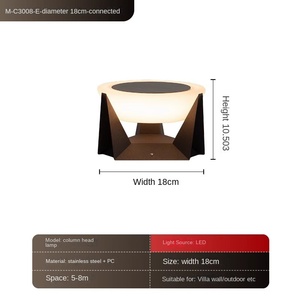 Luces Solares LED de Poste para Exteriores, Modernas, Impermeables IP65, de Aleación de Aluminio, Alta Eficiencia, Garantía de 5 Años, CRI 95, para Vallas y Portones - Product Image 6