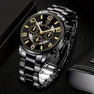 Set di 2 Orologi di Lusso da Uomo, Moda Business, in Acciaio Inossidabile con Data, Analogici al Quarzo, Idea Regalo - Product Image 4