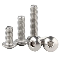 M2-M12 ISO 7380 Stainless Steel Hex Socket Pan Button Head Bolt Screw Nut Washer SS304/316 Custom Sizes