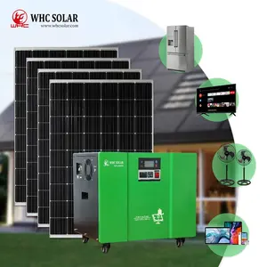 Efisiensi Tinggi Sistem Tenaga Surya 2KW Off Grid untuk Kipas Tv Komputer Kulkas dan Kompor Satu Lampu