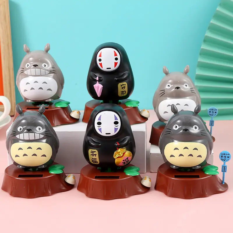 Decorazione per auto con testa donante solare in stile giapponese creativo senza volto uomo Totoro Anime Action figure per regalo