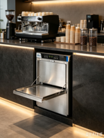 Lavavajillas Comercial Independiente de Acero Inoxidable Automático con Capacidad para 12 Juegos de Vajilla para Bares, Cafeterías y Hogares