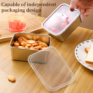 Nhà Bếp tủ đông an toàn Stackable leakproof thép không gỉ thực phẩm lưu trữ <span class=keywords><strong>Container</strong></span> có nắp đậy - Product Image 5